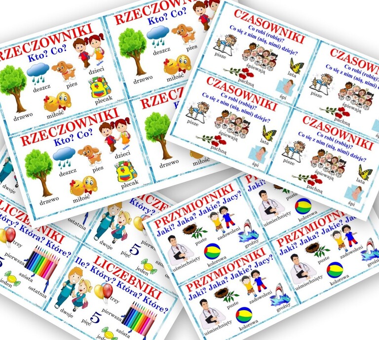 CZĘŚCI MOWY WKLEJKI PDF