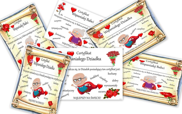 CERTYFIKATY DLA BABCI I DZIADKA PDF