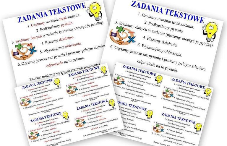 ZADANIA TEKSTOWE PDF