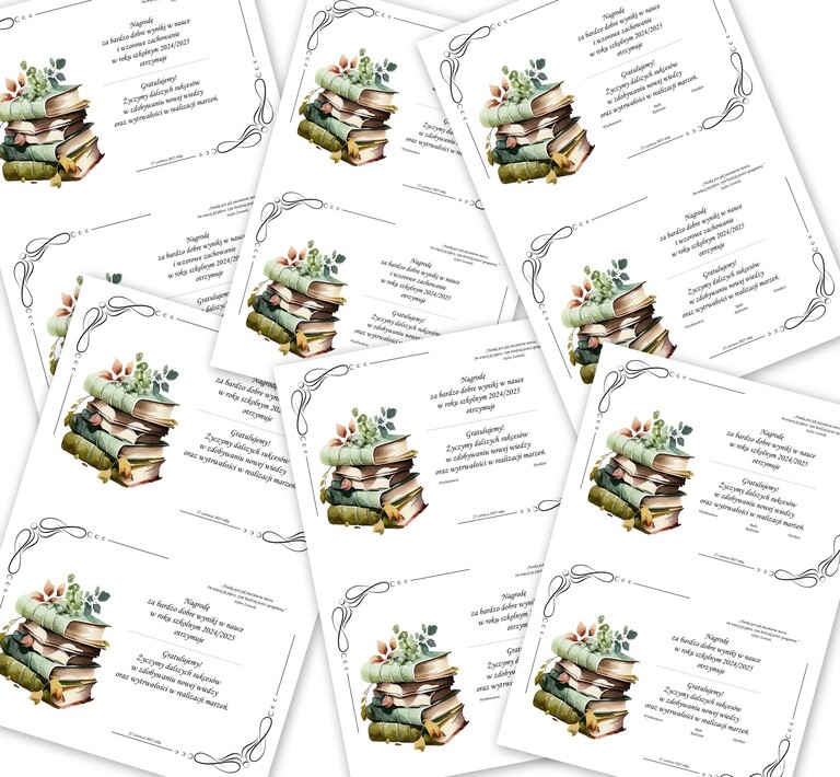 NAGRODA, WKŁADKA DO KSIĄŻKI 5 PDF