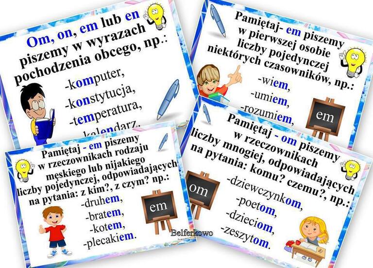 ZASADY PISOWNI OM, EM, ON, EN PDF