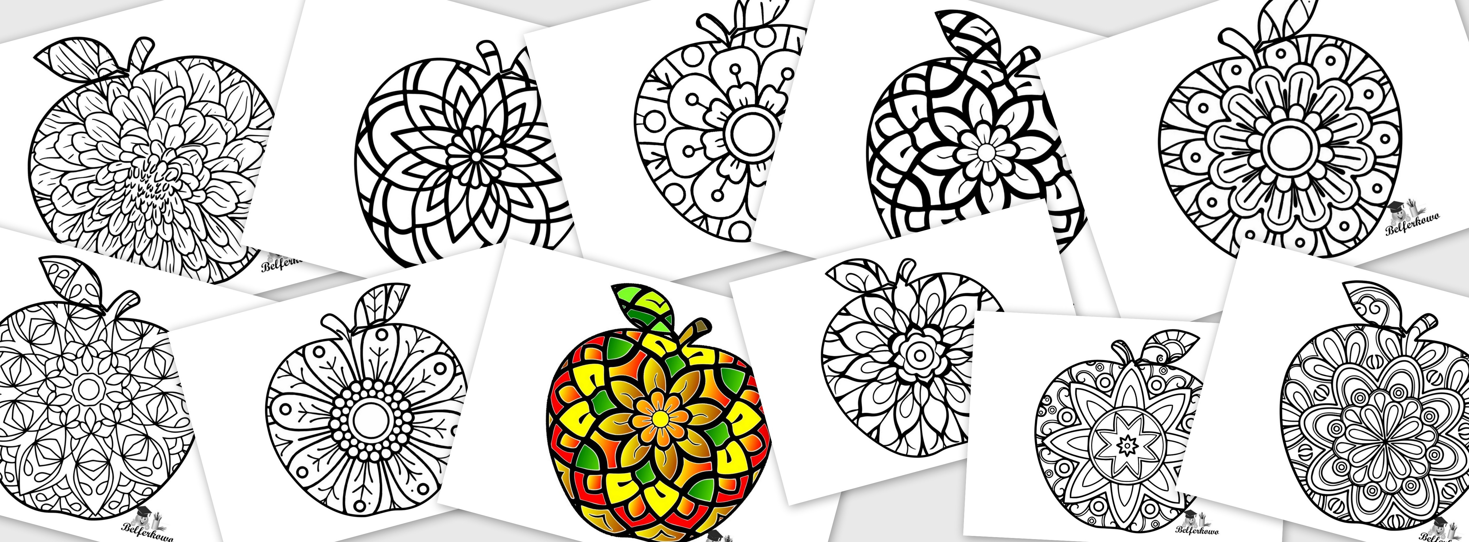 JABŁUSZKOWE KOLOROWANKI DO WYCIĘCIA PDF