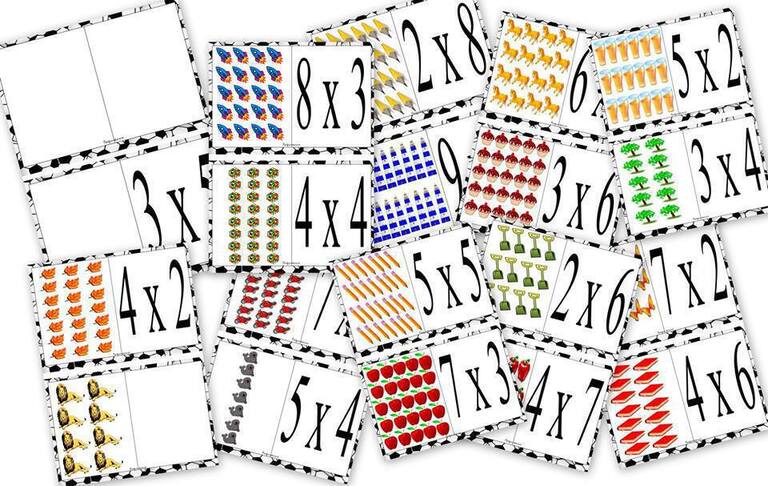 DOMINO MATEMATYCZNE MNOŻENIE PDF