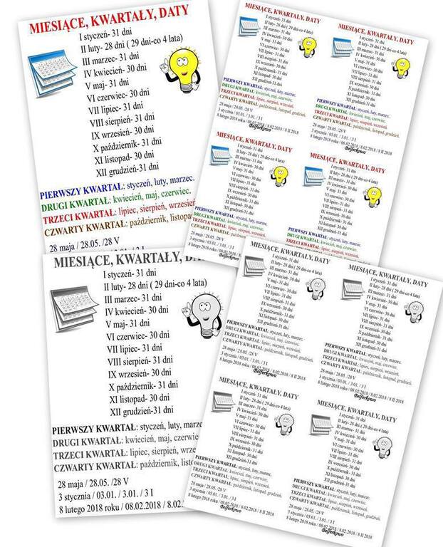 MIESIĄCE, KWARTAŁY PDF