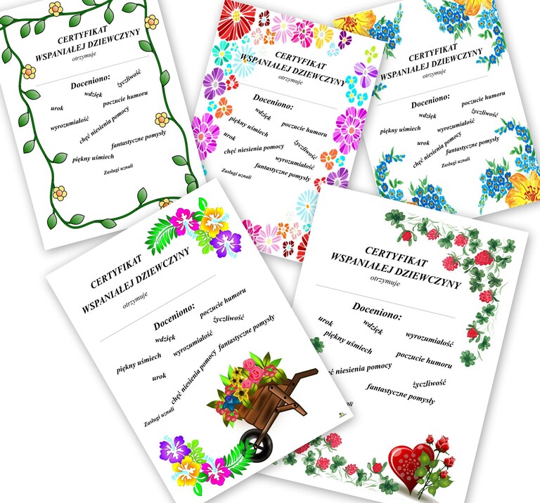CERTYFIKAT WSPANIAŁEJ DZIEWCZYNY PDF